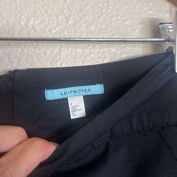 NEW Anthropologie Leifnotes black giraffe embroidered skirt - Picture 7 of 8